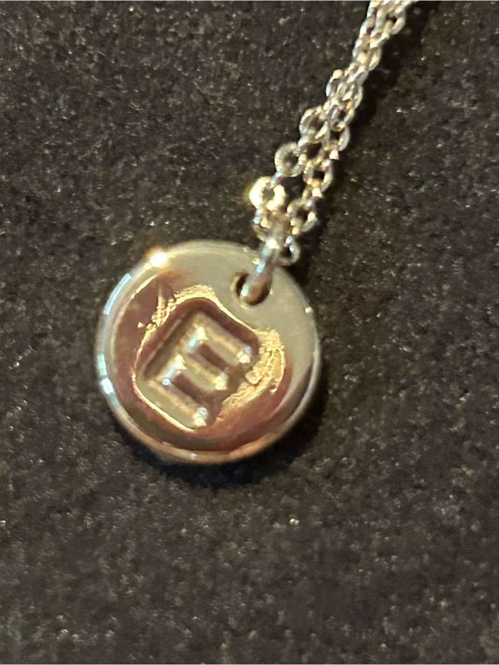 Initial Charm Pendant Necklace - Gold Tone petite casual
